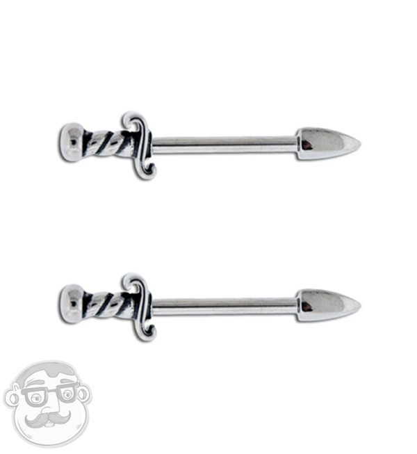 14G Sword Nipple Barbell Ring Sale