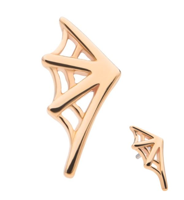 14kt Gold Spiderweb Left Ear Threadless Top Discount