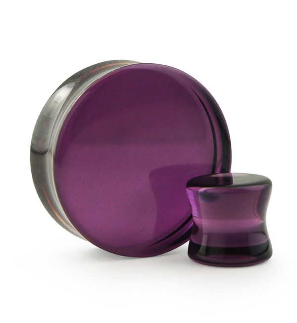 Purple Glass Plugs For Discount