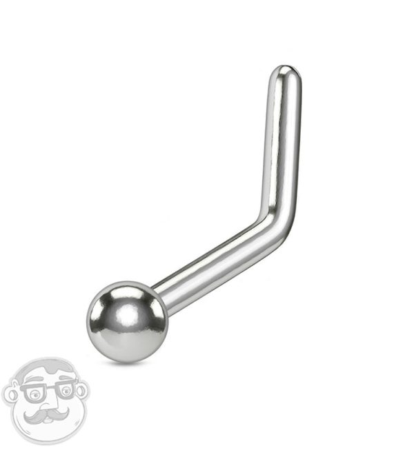 Ball Top L Bend Titanium Nose Ring For Cheap