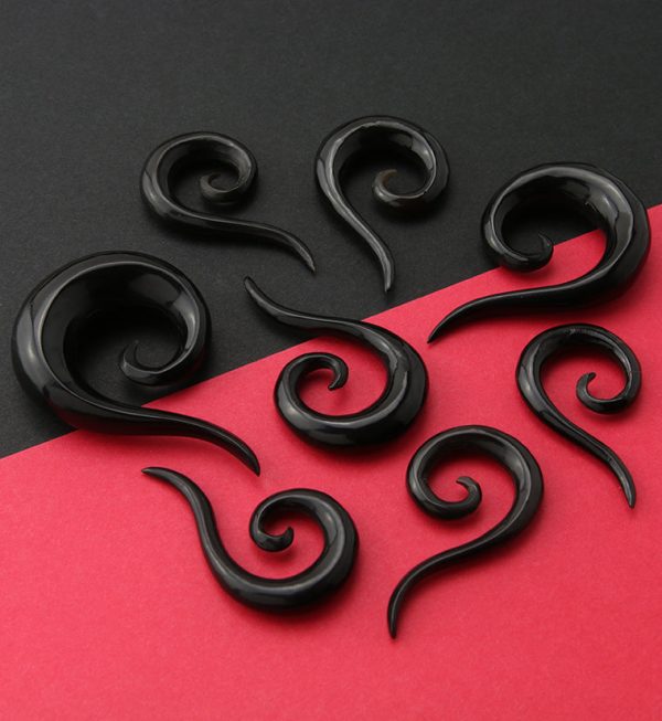 Black Horn Tail Spirals Fashion - Image 2