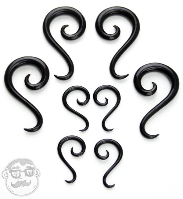 Black Horn Tail Spirals Fashion
