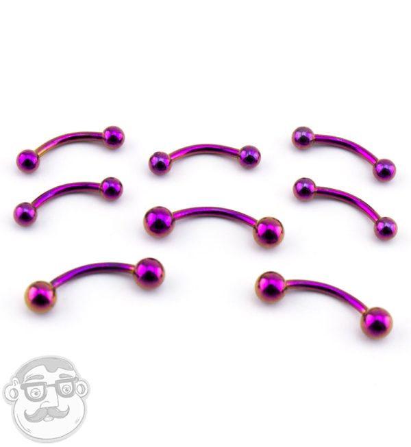 Purple PVD Plated Curved Barbell on Sale - Image 3