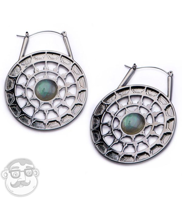 Sundial Opal Plug Hoops Fashion