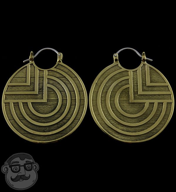 Verge Brass Earrings - Weights Online
