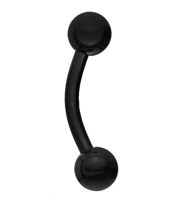 Black PVD Plated Curved Barbell For Cheap