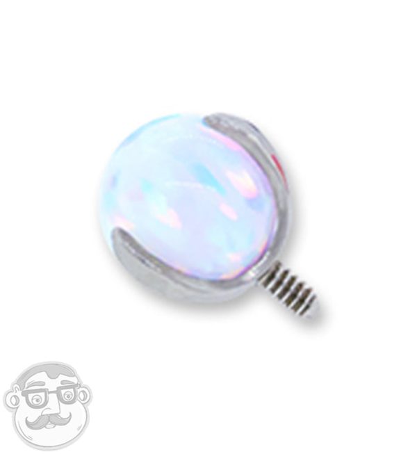 White Opal Claw Titanium Threaded End For Cheap