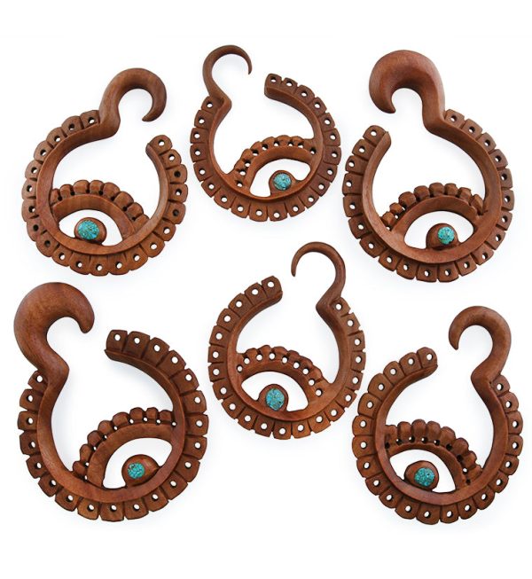 Crushed Turquoise Inlay Floral Hangers Supply