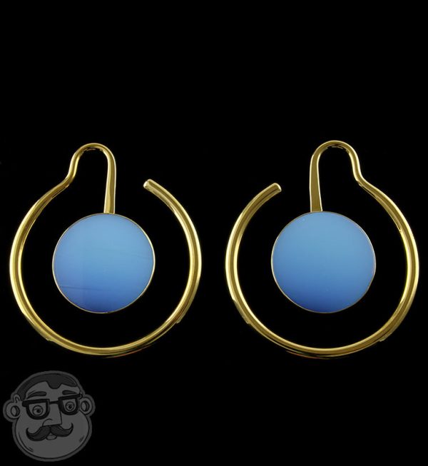 Brass Capa Opalite Glass Ear Weights Online Hot Sale