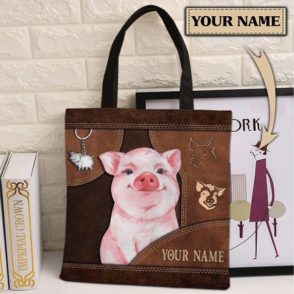 Personalized Pig All Over Tote Bag - TO422PS06 Online - Image 2